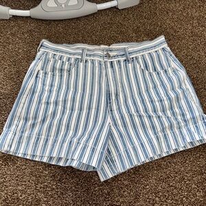 American Eagle Outfitters Striped Denim Shorts